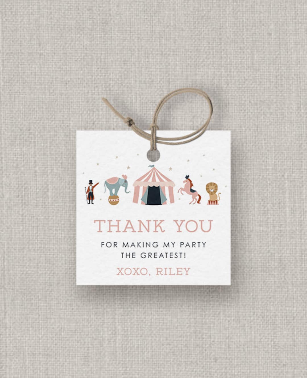 Circus Favor Tags: Instant Download - Etsy