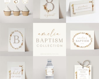 Editable Amelia LDS Baptism Collection: Instant Download