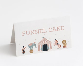 Circus Food Tent Labels: Instant Download