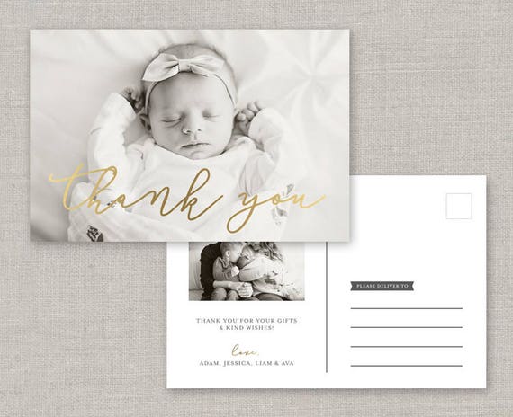 Vielen Dank Postkarte Vorlage 29 Fur Photoshop Etsy