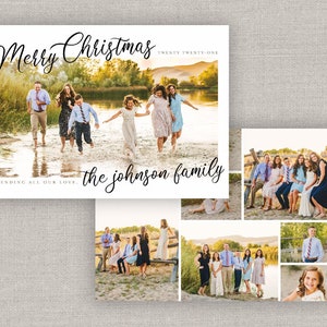 Christmas Card Template for Photoshop: Instant Download