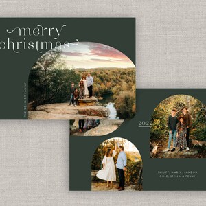 Arch Christmas Card Template for Photoshop: Instant Download