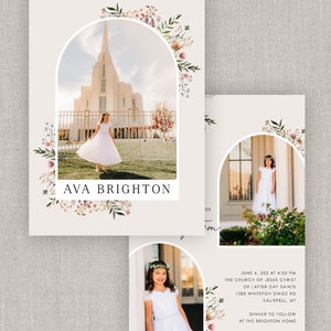 LDS Taufe Einladung - Ava
