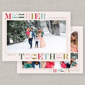 Kerstfotokaart Vrolijk samen