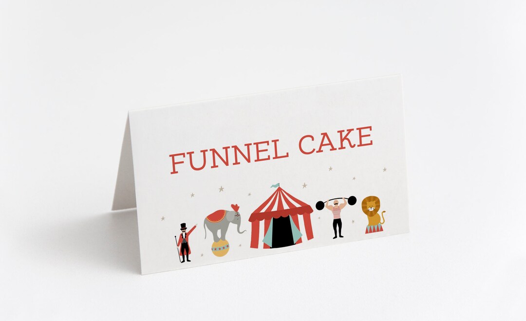 Circus Food Tent Labels: Instant Download - Etsy