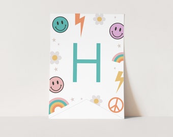 Editable Happy Face Birthday Banner Template: Instant Download