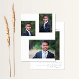 Editable Noah LDS Baptism Invitation Template: Instant Download image 2