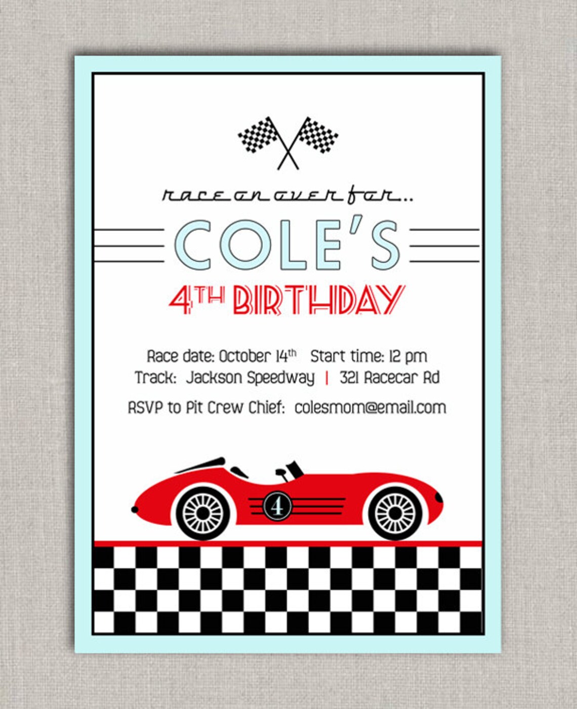 Printable Race Car Birthday Collection DIY - Etsy