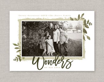 Wonders of his Love Christmas Photo Card