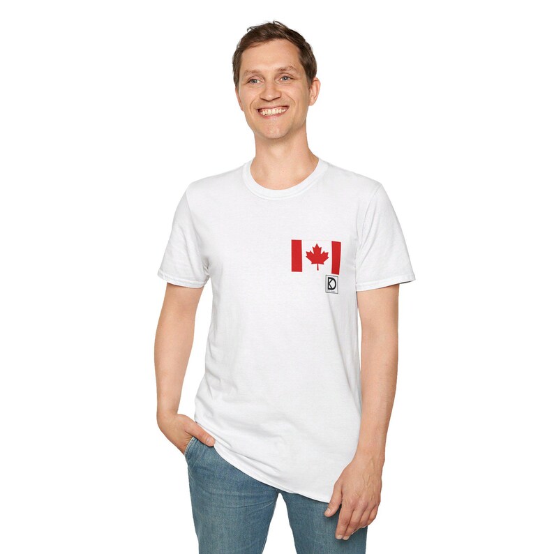 Canada Flag - Sustainably Made Men's cotton t-shirt