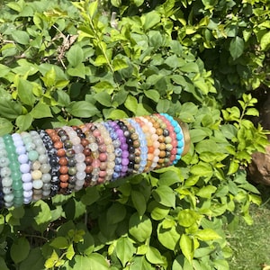 Bracciale con perline di cristallo fatto a mano, gioiello con pietre preziose naturali, braccialetto elastico per l&#39;uso quotidiano, regalo per lei