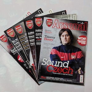 Official Arsenal Magazine 2009 - Set Of 6 - Featuring Rosicky Walcott + More