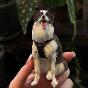 Personalized Wooden Dog Sculptures from Photo, Handmade Wood Dog Figurines, Custom Dog Statue, Pet Gifts for Dog Lovers, Pet Memorial Gifts
