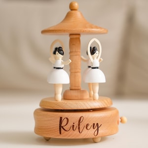Caja de música de madera personalizada, caja de música con nombre grabado, regalo de cumpleaños para niños, regalos para baby shower, regalo para recién nacidos, regalo de Pascua, regalo de Navidad