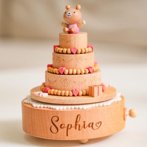 Caja de música de madera personalizada para niños, regalos de recuerdo, regalo de cumpleaños para niños, regalos para baby shower, regalos para recién nacidos, regalo de Pascua, regalo de Navidad