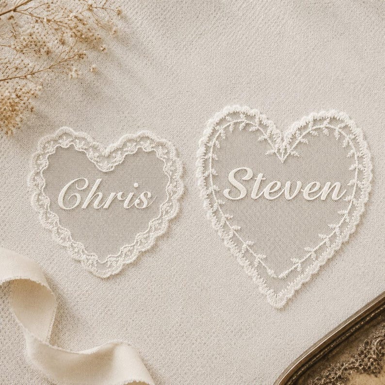 Custom Lace Place Cards, Personalized Wedding Name Tags for Plates ...