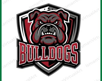 Bulldog Mascot SVG Bundle | Bulldogs Sports Logo Design | Mascot Team Logo | School Athletics Mascot | Esports Bulldog Vector