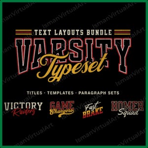 Varsity Typeset – Text Layouts Bundle