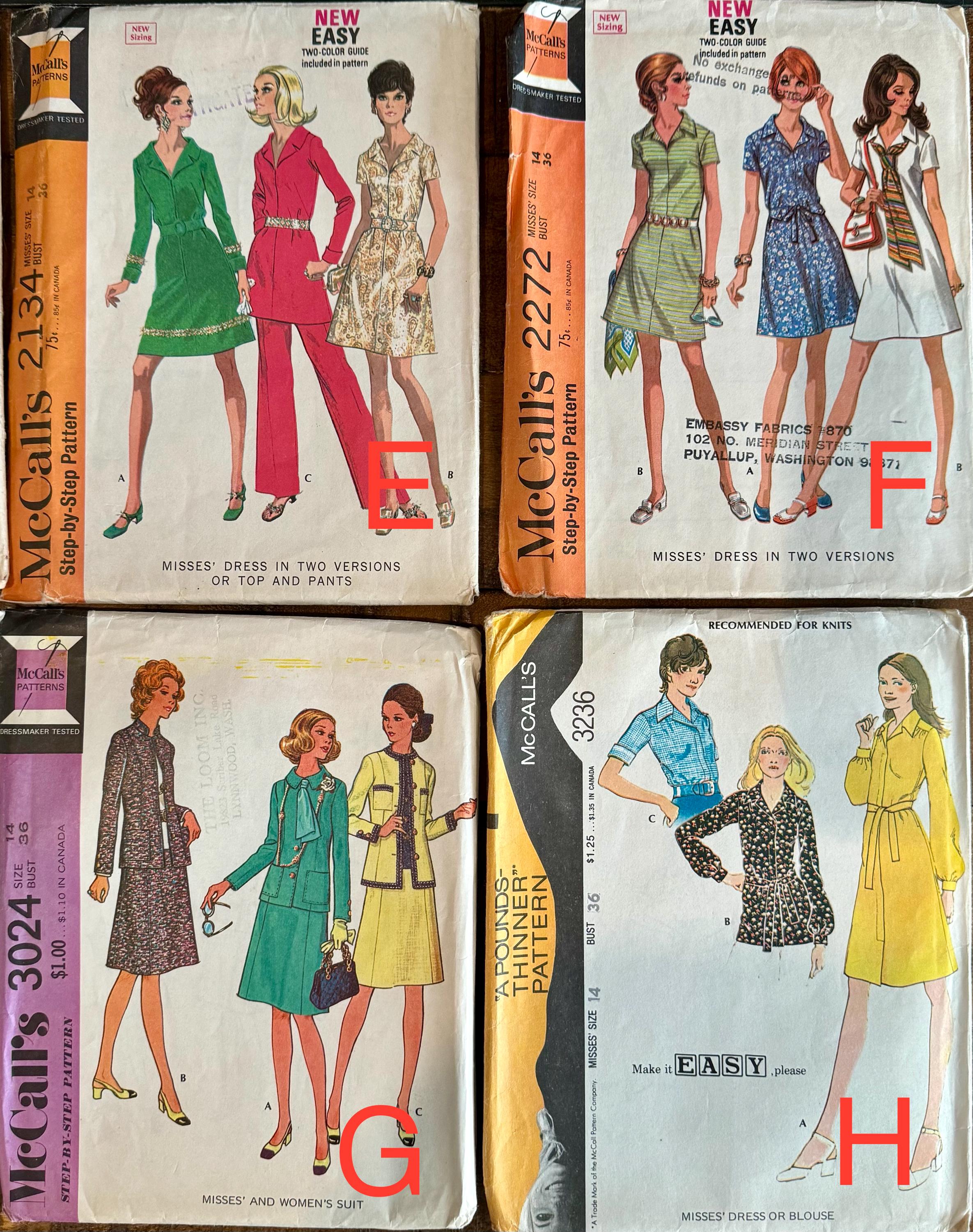 Vintage Mccall's Sewing Patterns 1930s-1980s - Etsy
