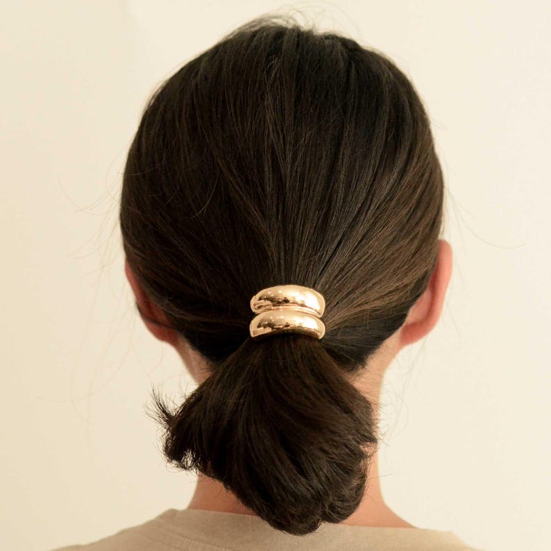 Party Pony! Mini Double Arch Metal Ponytail Hair Holder in Gold