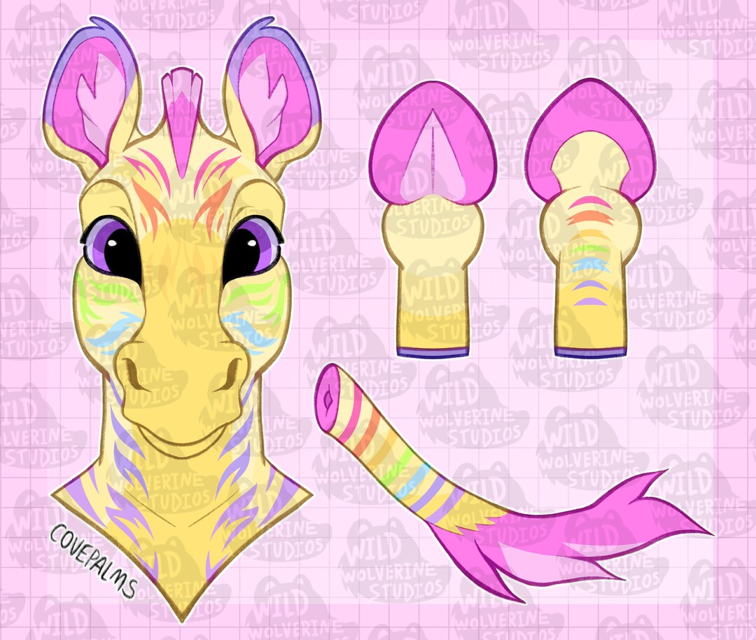 DIGITAL Zebra Furry Adopt Character Adoptable - Etsy