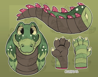 Personaje de adopción de cocodrilo peludo DIGITAL Adoptable