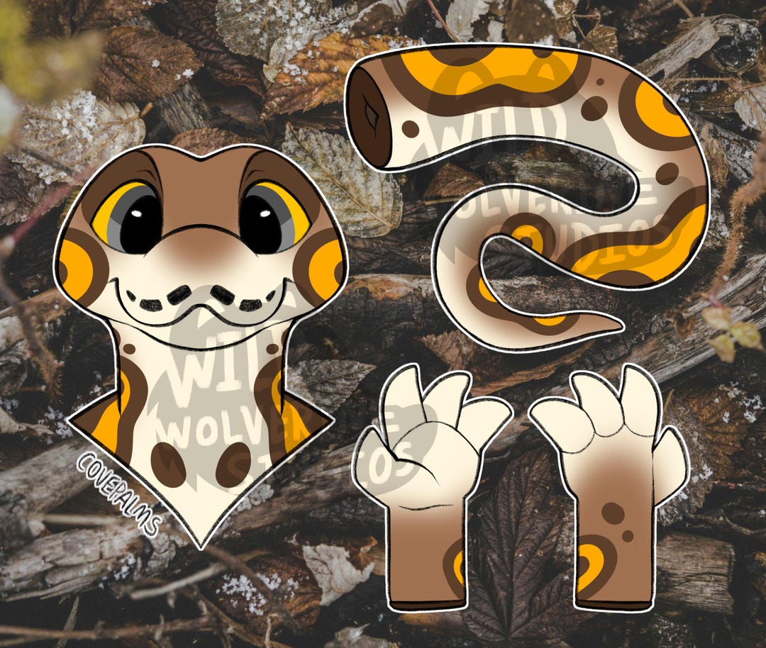 DIGITAL Ball Python Snake Furry Adopt Character Adoptable - Etsy
