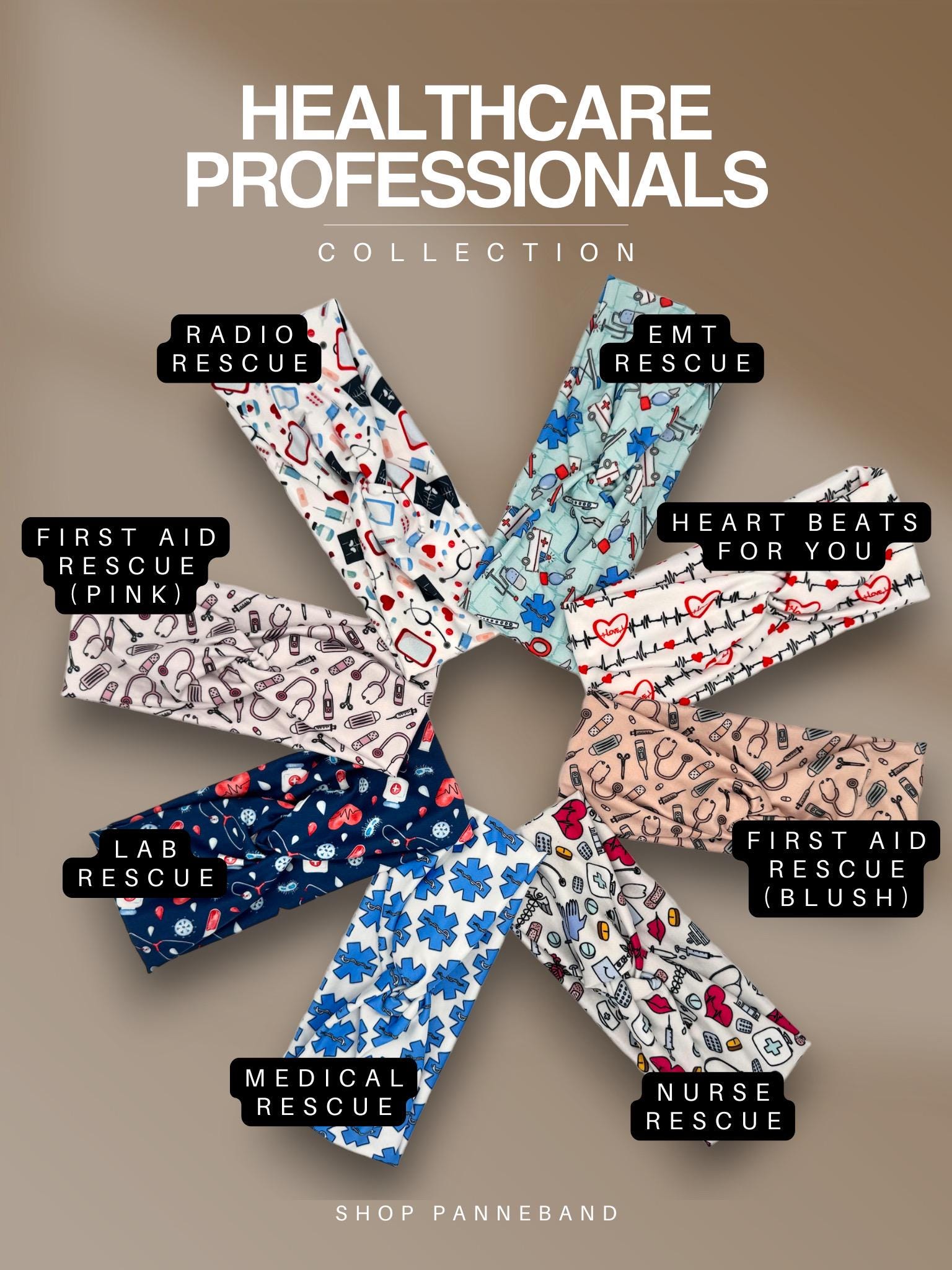 Healthcare Professionals Twist Headband | Smooth Silky Elastic Moisture-Wicking | Healthcare Professionals Collection