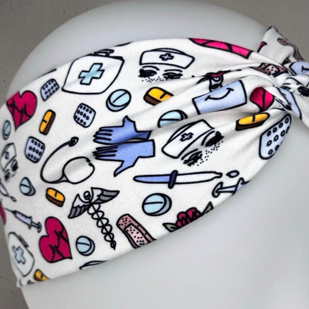 Healthcare Professionals Nurse Twist Headband | Smooth Silky Elastic ...