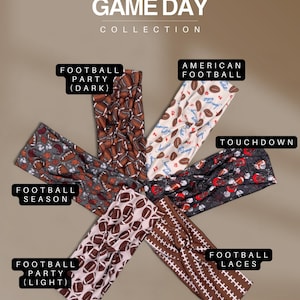 Football Twist Headband | Smooth Silky Elastic Moisture-Wicking | Game Day Collection