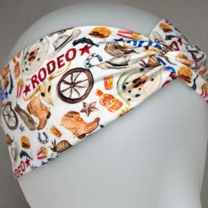 Wild West Rodeo Twist Headband | Smooth Silky Elastic Moisture-Wicking | Giddy Up