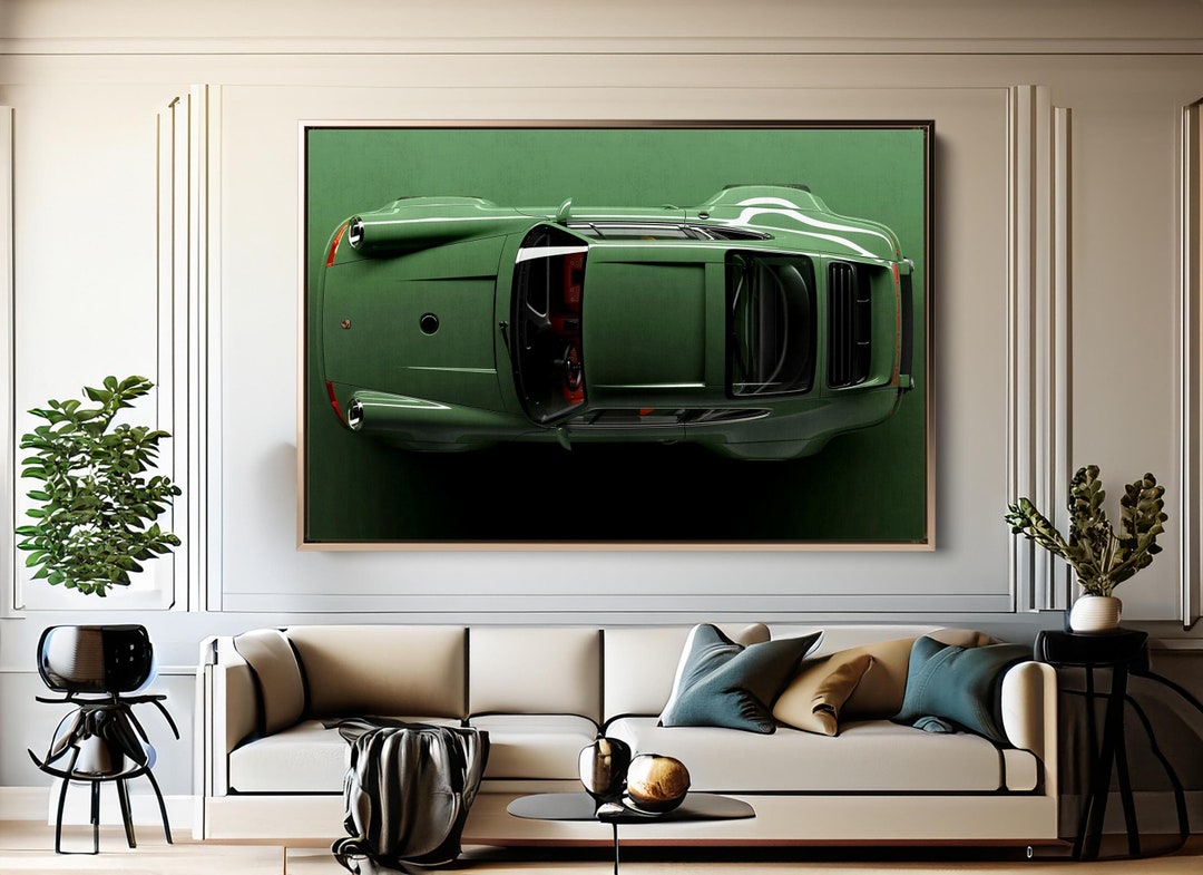 Porsche 911 Singer Green Legend Car Wall Art, Porsche Wall Art, Home ...