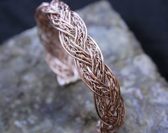 Handmade Twist Pure Copper Bangle Bracelet: Energy Cuff Bangle