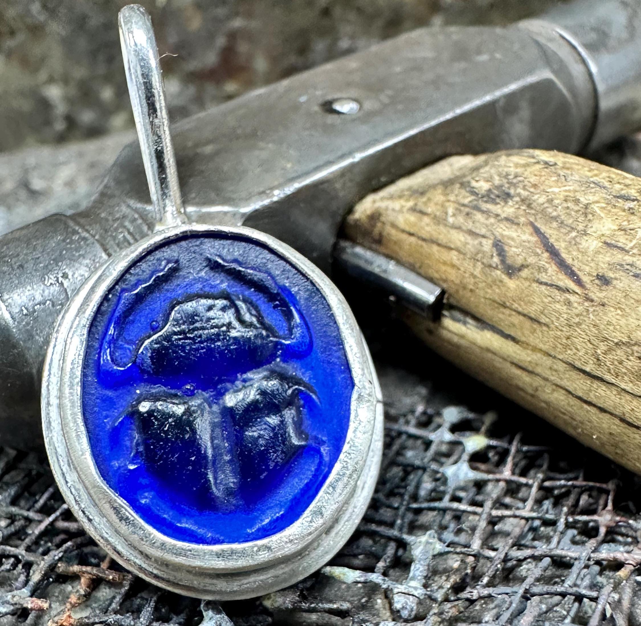 Scarab Stone Necklace - Etsy