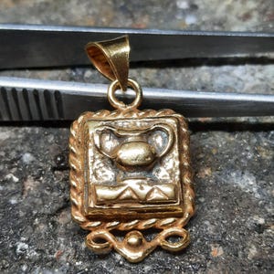 Bronze Roman Empire intaglio Coin Pendant Silver Jewelry - 24K gold over 925k Solid Silver - Gift For Her - Handmade Pendant - Gift for Her