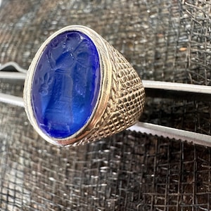 KAMBO Azurite Gemstone Ring – Star Of David Men's Ring In Solid Sterling Silver, Mystical Jewelry - View #6