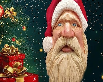 ヴィンテージ Apple Whimseys 製 サンタクロース1978 手作り Eddie Walker Carved Wood Santa Ornament MIDWEST of Cannon Falls - Etsy