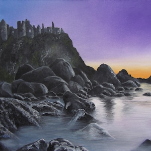 Dunluce Castle print of acrylic painting, County Antrim, Northern Ireland