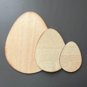 Rohling aus Holz Osterei Basteln Holzformen Natürlich Lasercut 3 Größen. 10er Pack, 25er, 50er, 100er Packungen.