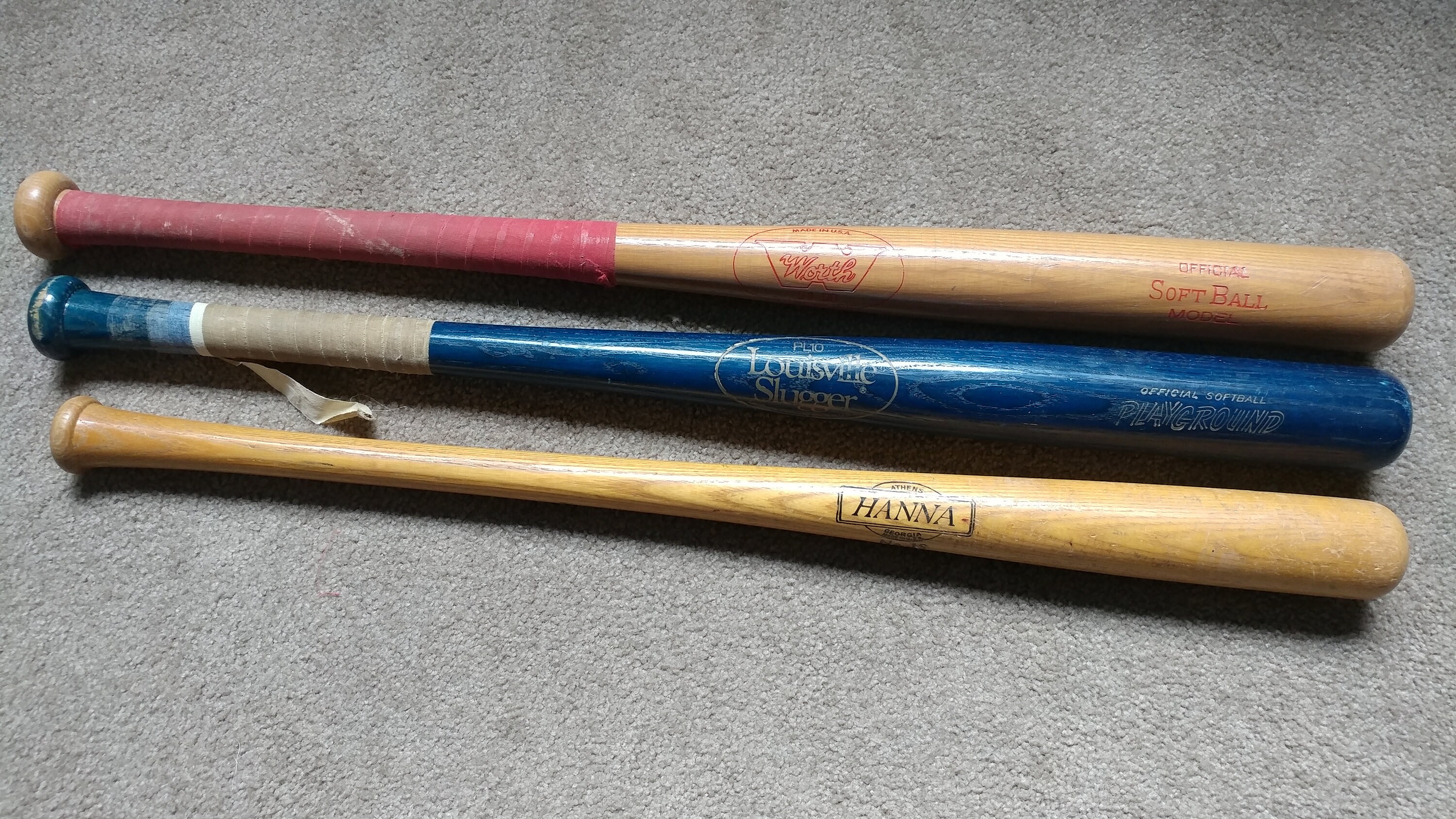 Youth Wooden Softball Bats Louisville Slugger Worth Etsy