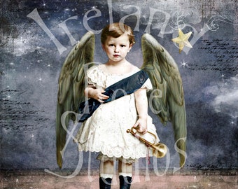 Angel of Hope~Altered Art/Greeting Card