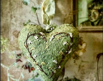 Embroidered Felt Heart