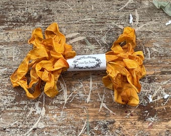 Nasturtium ~ Crinkled Antiqued Seam Binding