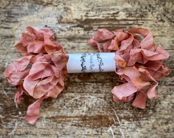 Salmon Bliss~Crinkled Antiqued Seam Binding