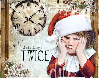 Dear Santa ~ Mixed Media/Altered Art Greeting Card