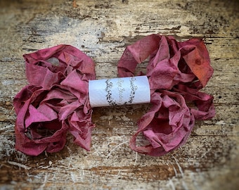 Mulled Wine~Antiqued Crinkled Seam Binding Ribbon