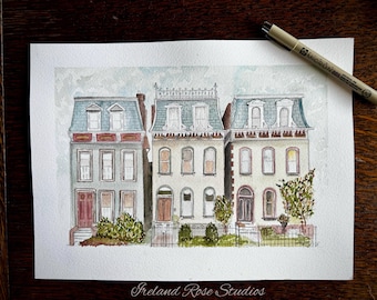 Lafayette Square, Original Watercolor