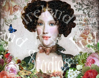 Gwen ~ Altered Art/Mixed Media Greeting Card