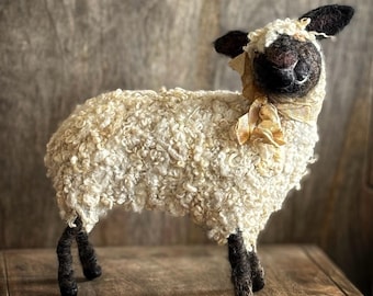 Needle-felted Sheep ~ Made to order.