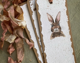 Set of three Handmade Bunny Bookmar